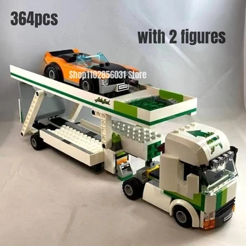 364 бр. Строителни блокове за автомобил на превозвача са ПОДХОДЯЩИ за модели 60305 Тухли Играчки за детски подарък