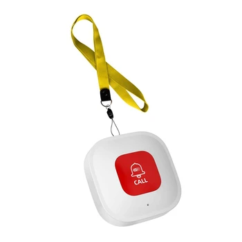  RISE-Sasha WiFi Умна бутон за SOS повикване Безжичен пейджър, за лицето, извършващо грижи, телефонен Предавател на сигнали Бутон за аварийно повикване за пациента