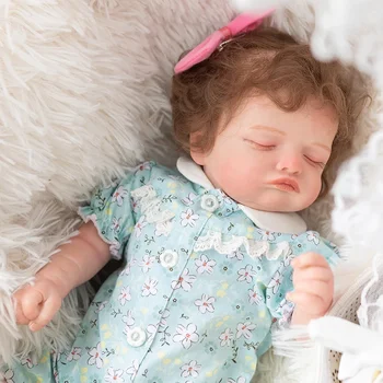  48-см кукла-Реборн Розали, спящата момиче, вкоренени мигли, кукла-реборн Bebe, Меко тяло, гъвкави корени на косата, подарък за деца