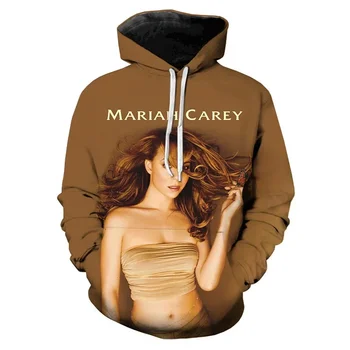  Рапърът Марая Кери, мъжки / дамски hoody с 3D-принтом, всекидневни пуловер оверсайз, популярна hoody, модни топове, тенденция унисекс облекло