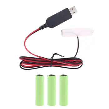  Батерия-USB Кабел за захранване Replace1.5V AA батерии за радио Електрически Играчки часовници Led лента Калкулатор