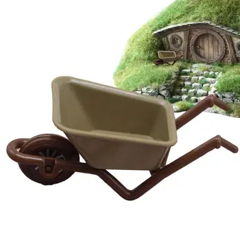  Миниатюрна количка за куклата къща Количка Миниатюрна играчка Имитация на пейзажа Умален модел количка за количка ферма Играчка