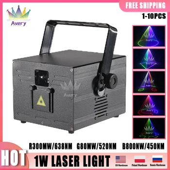  0 Данъци 1 W ILDA 3D Сканиране Stage Лазерен лъч за сватбени партита, Професионално устройство Клубен dj Анимация дискотека Силна светлина