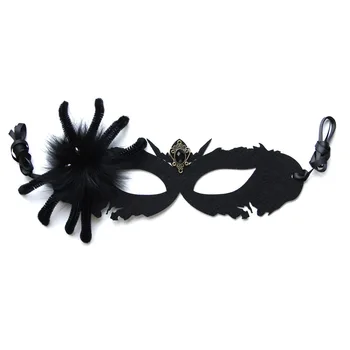  Маска Черен паяк на Хелоуин, на Карнавалните бал, половината лица, дамски маска за възрастни, шапки, Лъки парти в чест на Хелоуин облечи