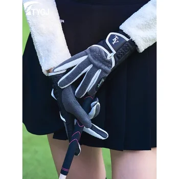  Дамски Ръкавици за голф с топло Флисом и Сензорен екран, Мини Ръкавици за Лява и Дясна Ръка