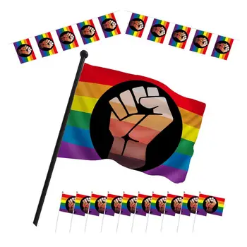  Флаг Напредък, Флаг хетеросексуалните гордост, Определени гей-знамена, Духът на ЛГБТ, Ярки цветове, лесно подвешиваемая Полиестерен плат за къмпинг