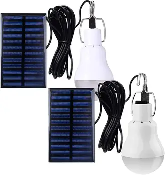  Външна водоустойчив USB-подвесная спасителна лампа се захранва от слънчева светлина за вътрешна градина, двор, къмпинг, енергийни лампи