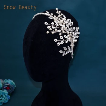 DZ028 Луксозен кристален сватба лента за коса прическа в стил барок, кристали, сватбени аксесоари за коса, бижута за жени, шапки-диадеми