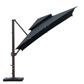  Най-популярният в продажба на луксозен голям градински чадър с двоен покрив на открито