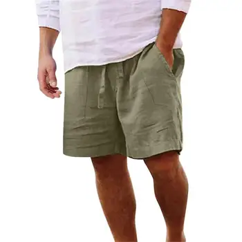  Мъжки летни къси панталони с джобове за съвсем малък дължина до коляното, ежедневни, спортни, плажни вечер