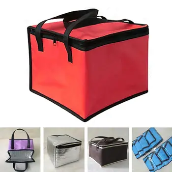  Случайна термосумка-хладилник, сгъваема пакет с лед за пикник, термосумки за храна, опаковки за напитки, торбички с изолация от фолио, чанта за доставка на храна