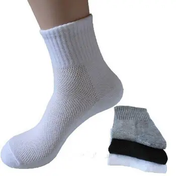 Спортни всекидневни, 1 чифт етажа меки чорапи, мъжки модни памучни удобни дишащи мъжки летни чорапи за спортна зала, мъжки чорапи