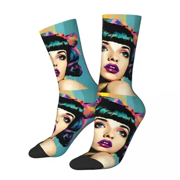  Чорапи Melanie Martinez в стил поп-арт, стоки за мъже и жени, Спортни чорапи, Меки подарък за рожден ден