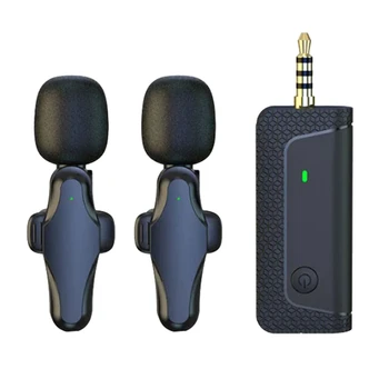  Безжичен микрофон K35pro Петличный Микрофон за камера, запис на мобилен телефон, видеодинамика, слушалки Лесна инсталация