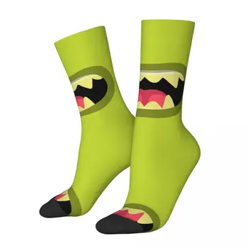  Забавен Луд Компрессионный Чорап за Мъже Monsters Hip Hop Harajuku Mouth Happy С Качествено Изображение, За Момчета, Всекидневни Подарък