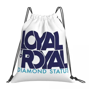  Лоялни Статус Royal Diamond Раници За Преносими Чанти От Съвсем Малък Drawstring Пакет Покет Спортни Сакове, Чанти За Книги За Мъже И Жени