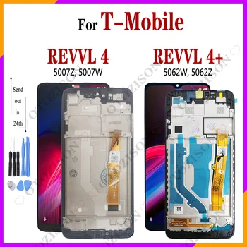  За T-Mobile REVVL 4 Дисплей REVVL 4 + LCD дисплей С Рамката на тъчпада Екран Дигитайзер В Събирането на 5007Z Подмяна на 5007W 5062W 5062Z