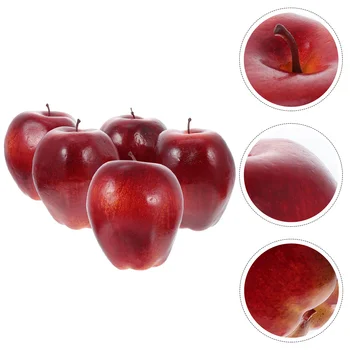  Домашен плодов магазин за Изкуствени Реалистични декоративни Изкуствени ябълки Централните елементи Имитация на ябълки Плодове Фалшиви Плодове ябълки