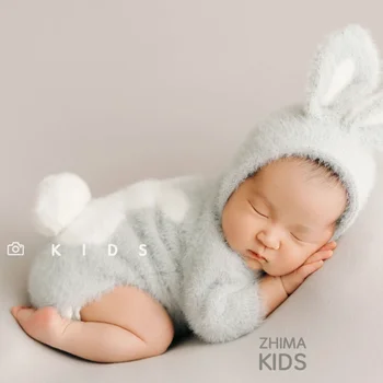  Реквизит за снимки на нов продукт пълнолуние детска фотография на новороденото заек облекло, комбинезони студио детска фотосесия облекло