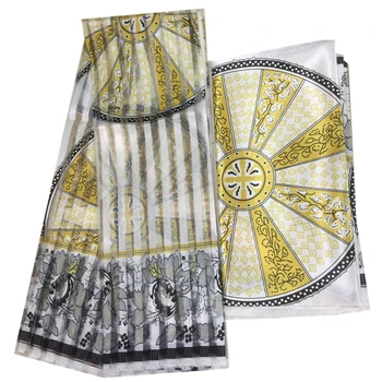  4 + 2 ярд органза, сатен, коприна африканската платове на едро, сатен с копринени фарбики за женски рокли