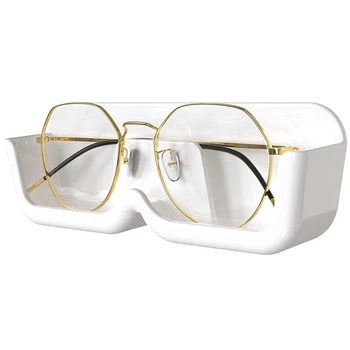  Кутия за съхранение на очила, монтиран на стената перфорирани рафтове-органайзер за слънчеви очила, висококачествена стъклена витрина