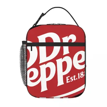  Y2K Dr Pepper Кутия за безалкохолни напитки Обяд-мъкна Обяд-апарати Чанта за обяд кутии Термосумка за обяд