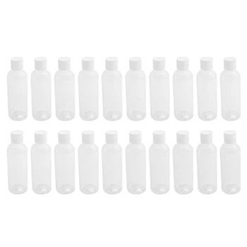  80 Броя пластмасови бутилки за шампоан за обем 100 мл, пластмасови бутилки, за пътуване, контейнер за козметичен лосион